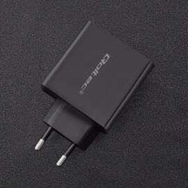 Qoltec 51717 Charger | 45W | 5-20V | 2.25-3A | USB type C PD | USB | Black - Travel Chargers - Smartphone Chargers - Techbox