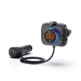Savio TR-14 Transmiter FM z Bluetooth i ładowarką PD 87.6 - 107.9 MHz Bluetooth/USB Black | Techbox