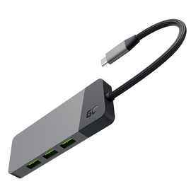 GREEN CELL HUB USB-C ADAPTER GC CONNECT 7W1 (3XUSB 3.1, HDMI 4K 60HZ, USB-C PD 85W, MICROSD/SD) - Various Accessories - Laptop Accessories - Techbox
