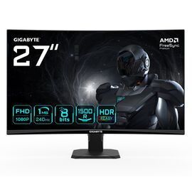 GIGABYTE GS27FC2 27" FHD Curved Gaming Monitor - 1920 x 1080, 240Hz, 1, 350 cd/m², HDR Ready, HDMI 2.0, Displayport 1.4 - Monitors - Monitors & Mounts - Techbox