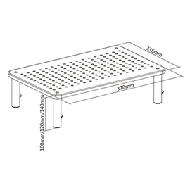 Gembird MS-TABLE-01 monitor mount / stand Black Desk | Techbox
