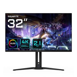 GIGABYTE AORUS FO32U2P 32” OLED Gaming Monitor - 3840 x 2160(UHD), 240Hz, 0.03ms, 250 cd/m2, KVM, FreeSync Premium Pro, DisplayHDR True Black 400, Displayport2.1 - Monitors - Monitors & Mounts - Techbox