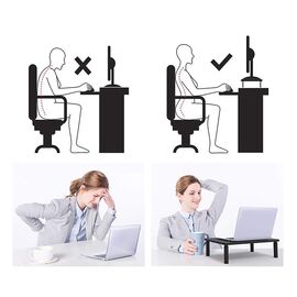 Maclean MC-946 Monitor Laptop Stand 13" - 32" 3-Level Height Adjustment with Drawer up to 20kg Sturdy Vented | Techbox