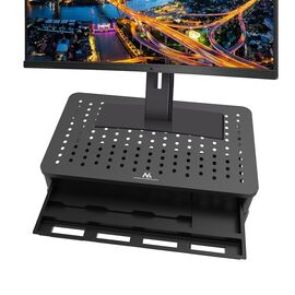 Maclean MC-946 Monitor Laptop Stand 13" - 32" 3-Level Height Adjustment with Drawer up to 20kg Sturdy Vented | Techbox