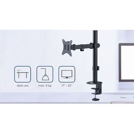 Gembird MA-D1-03 monitor mount / stand 81.3 cm (32") Desk Black | Techbox