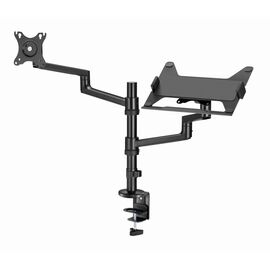 Gembird MA-DA-04 Adjustable desk mount with monitor arm and notebook tray, 17”-32”, up to 8 kg - Stands & Accessories - Monitors & Mounts - Techbox