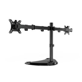 Gembird MS-D2ST-02 Monitor desk stand (rotate, tilt, swivel), 13”-32”, black | Techbox