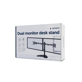 Gembird MS-D2ST-02 Monitor desk stand (rotate, tilt, swivel), 13”-32”, black | Techbox