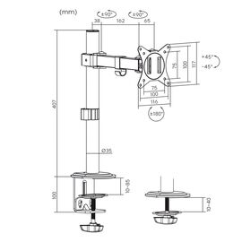 MACLEAN LCD MONITOR DESK MOUNT MC-572N | Techbox