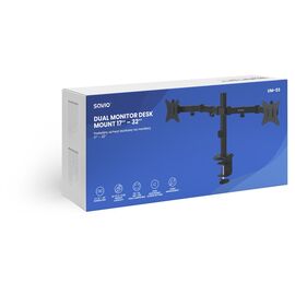 Savio UM-03 Dual Desk Mount for Monitor 17″–32″ | Techbox