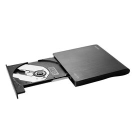SAVIO AK-59 External slim CD/DVD Recorder R/RW - USB-C/USB-A, black | Techbox