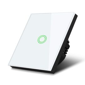 Touch-sensitive light switch MACLEAN Energy MCE702W single, glass, with round button White | Techbox