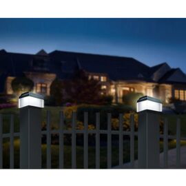 GreenBlue GB128 LED Fence Post Solar Lamp 100*100 with Dusk Sensor | Techbox