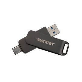 Flashdrive PATRIOT Rage R550 256GB 100 MB/S USB A+C Swivel Design (PE256GR550DSAD) Black - USB Sticks - Peripherals - Techbox