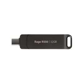 Flashdrive PATRIOT Rage R550 32GB 100 MB/S USB A+C Swivel Design (PE32GR550DSAD) Black | Techbox