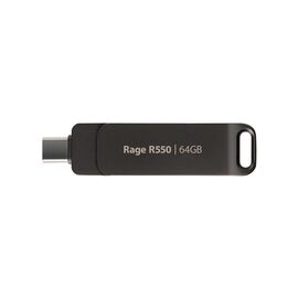 Flashdrive PATRIOT Rage R550 64GB 100 MB/S USB A+C Swivel Design (PE64GR550DSAD) Black - USB Sticks - Peripherals - Techbox