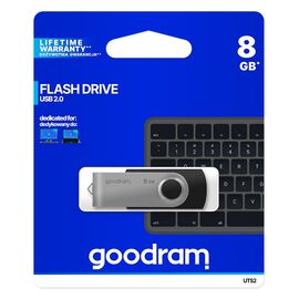 Goodram UTS2 USB flash drive 8 GB USB Type-A 2.0 Black,Silver - USB Sticks - Peripherals - Techbox