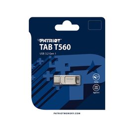Patriot Memory Tab T560 128GB USB flash drive Dual USB 120MB/s (PS128GT560DS5D) Silver - USB Sticks - Peripherals - Techbox