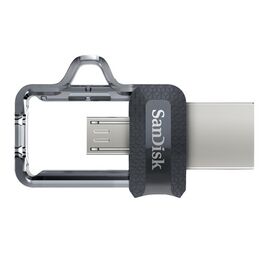 Sandisk Ultra Dual m3.0 USB flash drive 128 GB USB Type-A / Micro-USB 3.2 Gen 1 (3.1 Gen 1) Black,Silver,Transparent - USB Sticks - Peripherals - Techbox