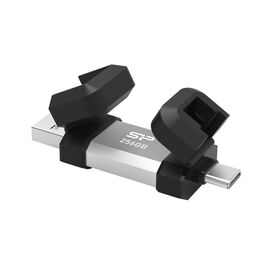 Silicon Power SP256GBUC3C51V1S USB flash drive 256 GB USB Type-A / USB Type-C 3.2 Gen 1 (3.1 Gen 1) Black, Silver | Techbox