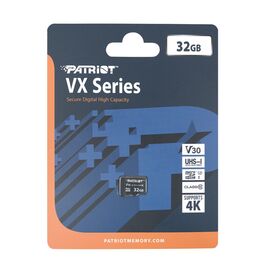 Memory card PATRIOT VX Series 32GB MicroSDXC V30 Class 10 UHS-I U3 4K UHD (PSF32GVX31MCH) | Techbox