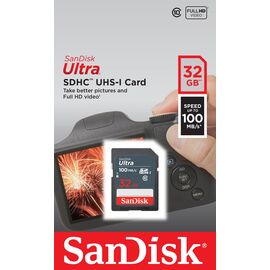 SanDisk Ultra 32GB SDHC Mem Card 100MB/s memory card UHS-I Class 10 | Techbox