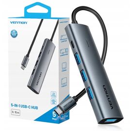 Hub 5v1 USB-C 3.0 Vention 0.15m - USB Hubs & Card Readers - Peripherals - Techbox