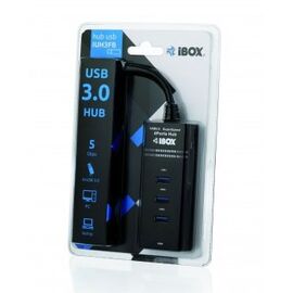 iBox IUH3FB interface hub 5000 Mbit/s Black - USB Hubs & Card Readers - Peripherals - Techbox