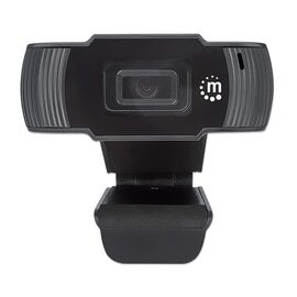Manhattan USB Webcam, Two Megapixels (Clearance Pricing), 1080p Full HD, USB-A, Integrated Microphone, Adjustable Clip Base, 30 frame per second, Black, Three Year Warranty, Box | Techbox
