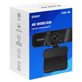 Savio CAK-06 webcam 3840 x 2160 pixels USB Black | Techbox