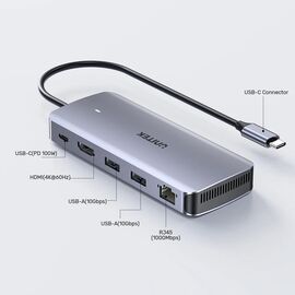 UNITEK ACTIVE HUB USB-C 10GBPS,M.2,HDMI, PD 100W - USB Hubs & Card Readers - Peripherals - Techbox