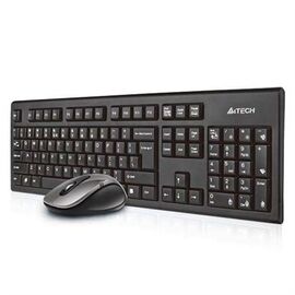 A4Tech 7100N desktop keyboard Mouse included RF Wireless QWERTY English Black | Techbox
