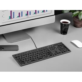 A4Tech FSTYLER FX60H (White Backlit) keyboard USB QWERTY Black, Grey | Techbox