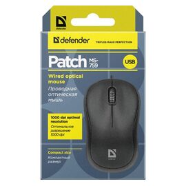 Defender MOUSE PATCH MS-759 BLACK OPTICAL 1000dpi 3P | Techbox