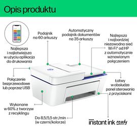 HP DeskJet 4230e Wireless All-in-One Color Printer, Instant Ink; Copier, Scanner | Techbox