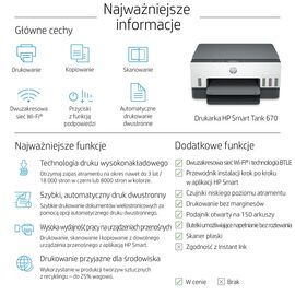 HP Smart Tank 670 All-in-One Thermal inkjet A4 4800 x 1200 DPI 12 ppm Wi-Fi | Techbox