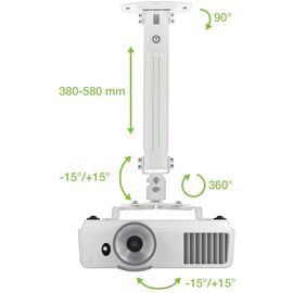 Techly Projector Ceiling Support Extension 380-580 mm Silver ICA-PM 18S | Techbox