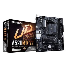 GIGABYTE A520M K V2 Motherboard - Supports AMD Ryzen 5000 Series AM4 CPUs, up to 5100MHz DDR4 (OC), PCIe Gen3 x4 M.2, GbE LAN, USB 3.2 Gen 1 | Techbox