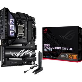 ASUS ROG CROSSHAIR X870E HERO AMD X870E Socket AM5 ATX - Motherboards - Laptops & PC Builds - Techbox