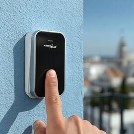 GreenBlue GB157 B Kinetic Battery-free Wireless Dorr Bell, Melodies, Black, Range up to 200m, IP44 | Techbox