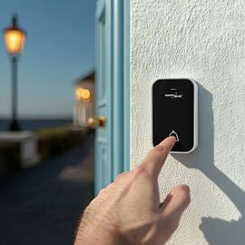 GreenBlue GB157 B Kinetic Battery-free Wireless Dorr Bell, Melodies, Black, Range up to 200m, IP44 | Techbox