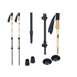 Viking Bamboo Pro Trekking Poles Brown 65-135 | Techbox