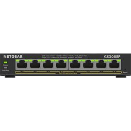 NETGEAR 8-Port Gigabit Ethernet PoE+ Plus Switch (GS308EP) Managed L2/L3 Gigabit Ethernet (10/100/1000) Power over Ethernet (PoE) Black | Techbox