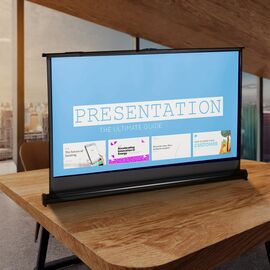 Maclean Portable Projection Screen Compact 40" 16:9 Free-Standing Office Cinema Matt White Home - Projector Accessories - Projectors - Techbox