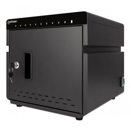 Manhattan iPad to 11" 10-bay Charging Cabinet Desktop via USB-C, Also other tablets and smartphones (with device to USB-C cable), Bays 264x22x235mm, Device charging cables not included (suggest USB-C cable 354868), Cart, Lockable, EU/UK power cords - Travel Chargers - Smartphone Chargers - Techbox