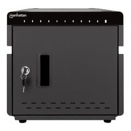 Manhattan iPad to 11" 10-bay Charging Cabinet Desktop via USB-C, Also other tablets and smartphones (with device to USB-C cable), Bays 264x22x235mm, Device charging cables not included (suggest USB-C cable 354868), Cart, Lockable, EU/UK power cords - Travel Chargers - Smartphone Chargers - Techbox
