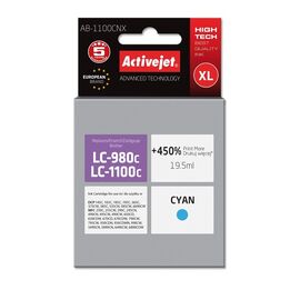 Activejet AB-1100CNX ink for Brother printer; Brother LC1100/LC980C replacement; Supreme; 19.5 ml; cyan - Compatible Inks - Inks - Techbox