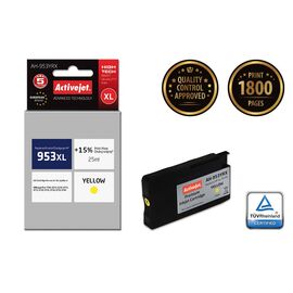 Activejet AH-953YRX ink (replacement for HP 953XL F6U18AE; Premium; 25 ml; yellow) | Techbox