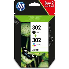HP 302 2-pack Black/Tri-color Original Ink Cartridges | Techbox