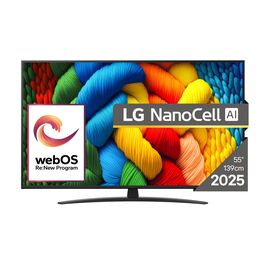 LG NanoCell AI 55NANO81A3A TV 139.7 cm (55") 4K Ultra HD Smart TV Wi-Fi Black | Techbox